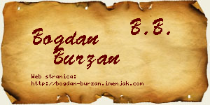 Bogdan Burzan vizit kartica